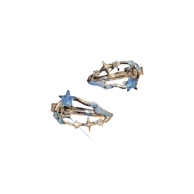 Wholesale Blue Star Hair Clip Side Bangs Clip